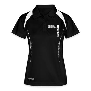 50e anniversaire du Vintage 1976 - Polo respirant Femme - noir/blanc - Devant