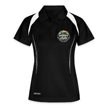 Ne te presse pas, sois heureux paresseux - Polo respirant Femme - noir/blanc - Devant