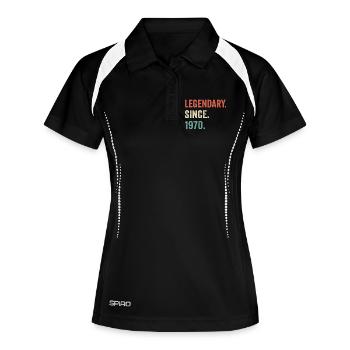 legendary since 1970 - Polo respirant Femme - noir/blanc - Devant