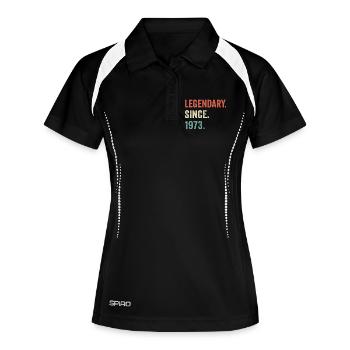legendary since 1973 - Polo respirant Femme - noir/blanc - Devant