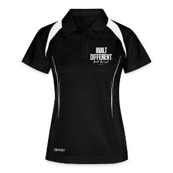 Construits différemment construits par Dieu Psaume 139:14 - Polo respirant Femme - noir/blanc - Devant