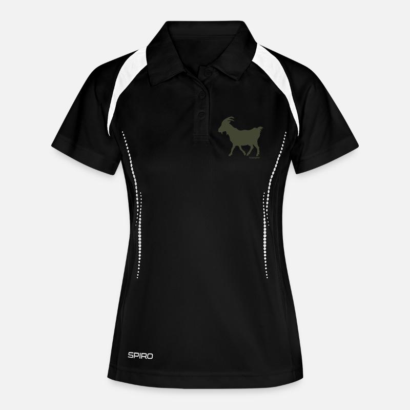 Scapegoat goat olive - Women's Polo breathable - black/white