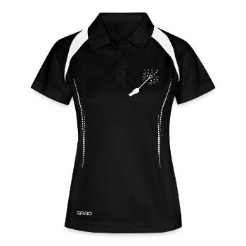Baguette magique stellaire - Polo respirant Femme - noir/blanc - Devant