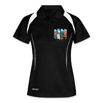 Voyage de vacances à la Grenade – Caribbean Spice Island - Polo respirant Femme - noir/blanc - Devant