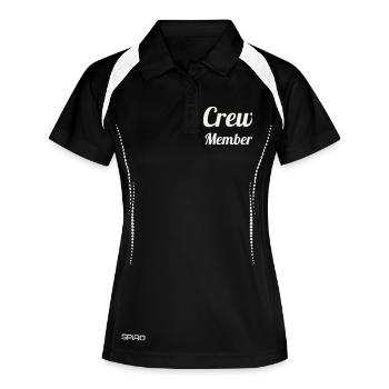 Événement de l’équipe d’écriture manuscrite des membres de l’équipe de script - Polo respirant Femme - noir/blanc - Devant
