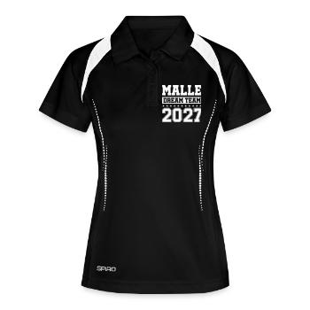 Malle Dream Team 2027 - Frauen Polo atmungsaktiv - Schwarz/Weiß - Vorne