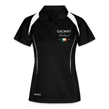 Galway Ireland Coordinates Travel Souvenir - Women's Polo breathable - black/white - Front
