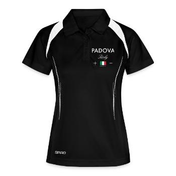 Padua Italy Coordinates Travel Souvenir - Women's Polo breathable - black/white - Front