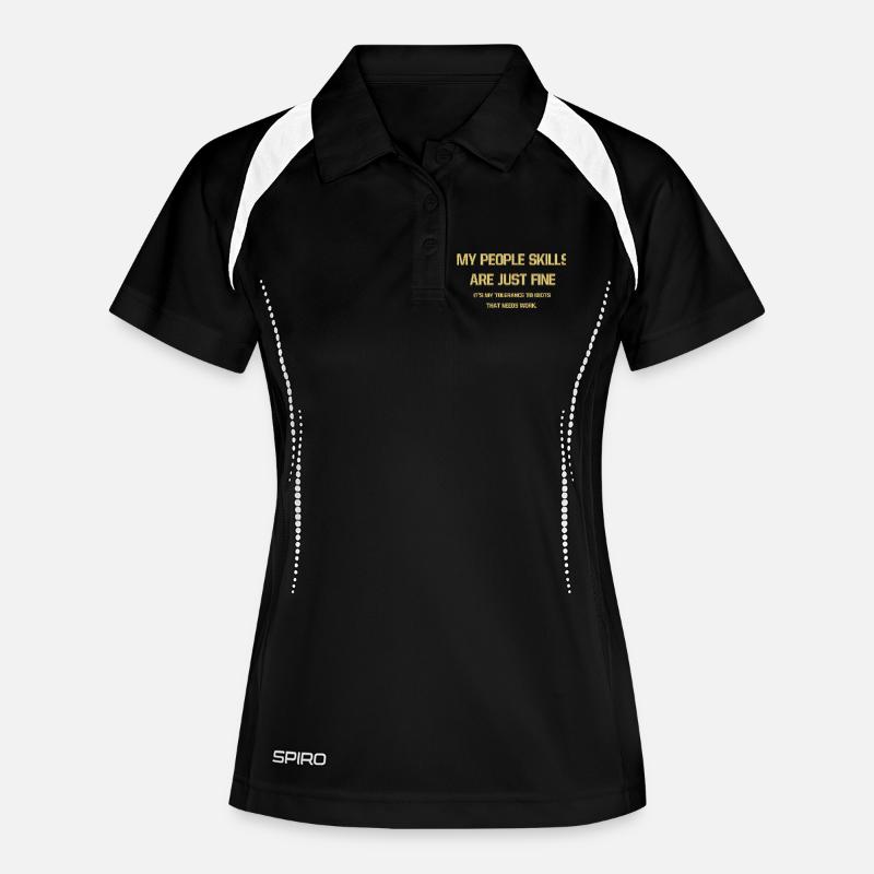 Bold Self-Assertion Typography Design - Women's Polo breathable - black/white