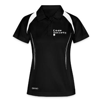 Code Society - Polo respirant Femme - noir/blanc - Devant
