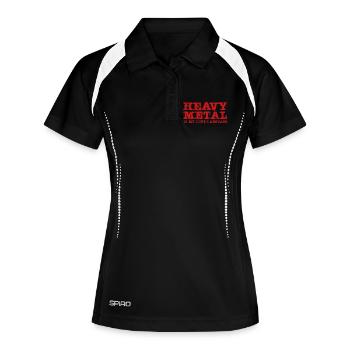 Le Heavy Metal est mon langage d’amour - Polo respirant Femme - noir/blanc - Devant