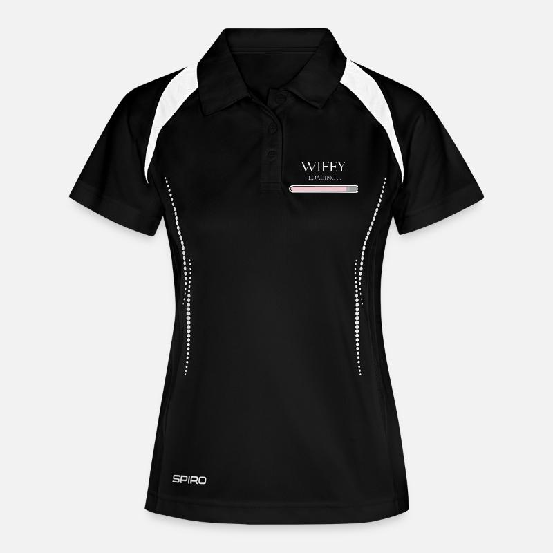 Wifey Loading Progress, Engagement & Wedding - Women's Polo breathable - black/white