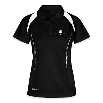 Heartbeat Padel Tennis - Polo respirant Femme - noir/blanc - Devant