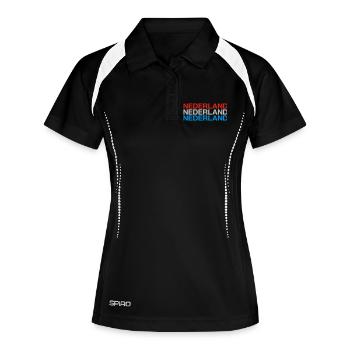NIEDERLANDE Nederland Netherlands Holland - Women's Polo breathable - black/white - Front