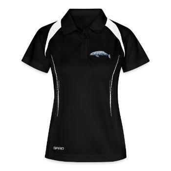Gray whale - Baleine grise - Gray whale - Women's Polo breathable - black/white - Front