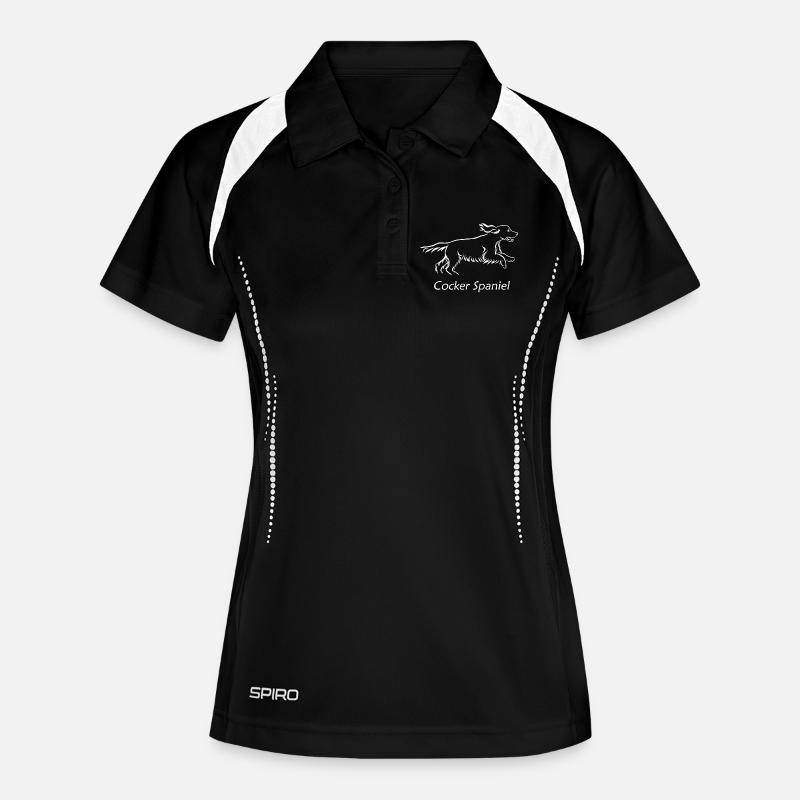 Cocker spaniel - Women's Polo breathable - black/white