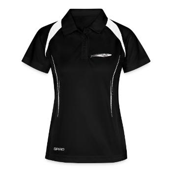 Fin whale Balaenoptera physalus - Women's Polo breathable - black/white - Front