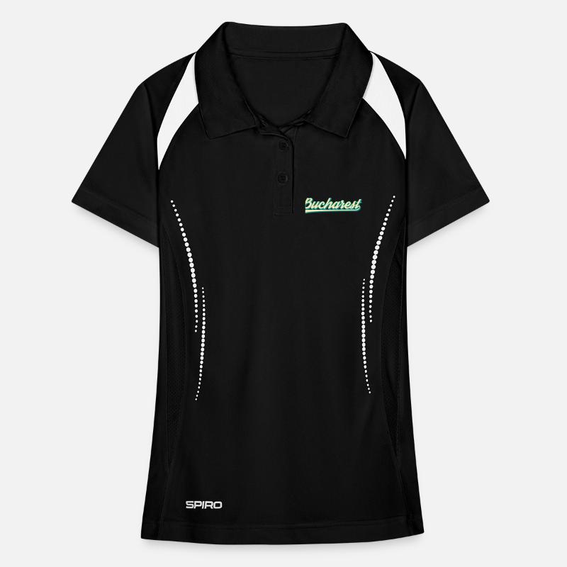 Bucarest Retro Script Polo respirant Femme