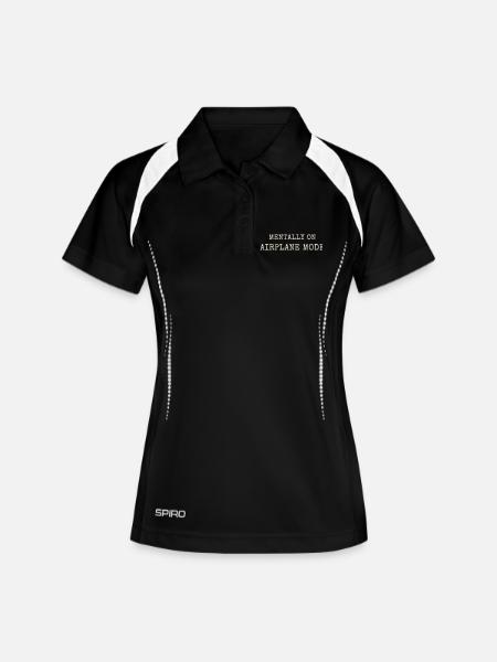 Mentally On Airplane Fashion Saying Introvert - Women's Polo breathable - black/white