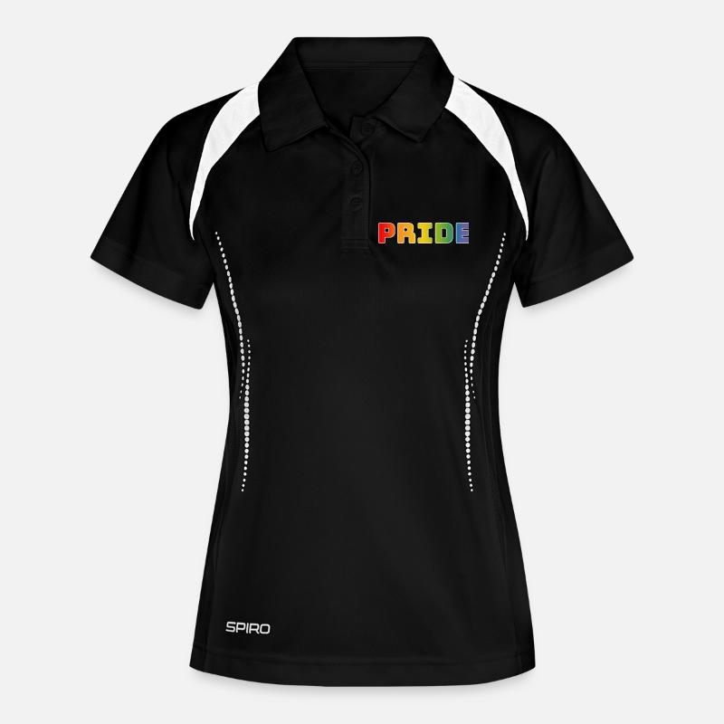 Rainbow pride white - Women's Polo breathable - black/white