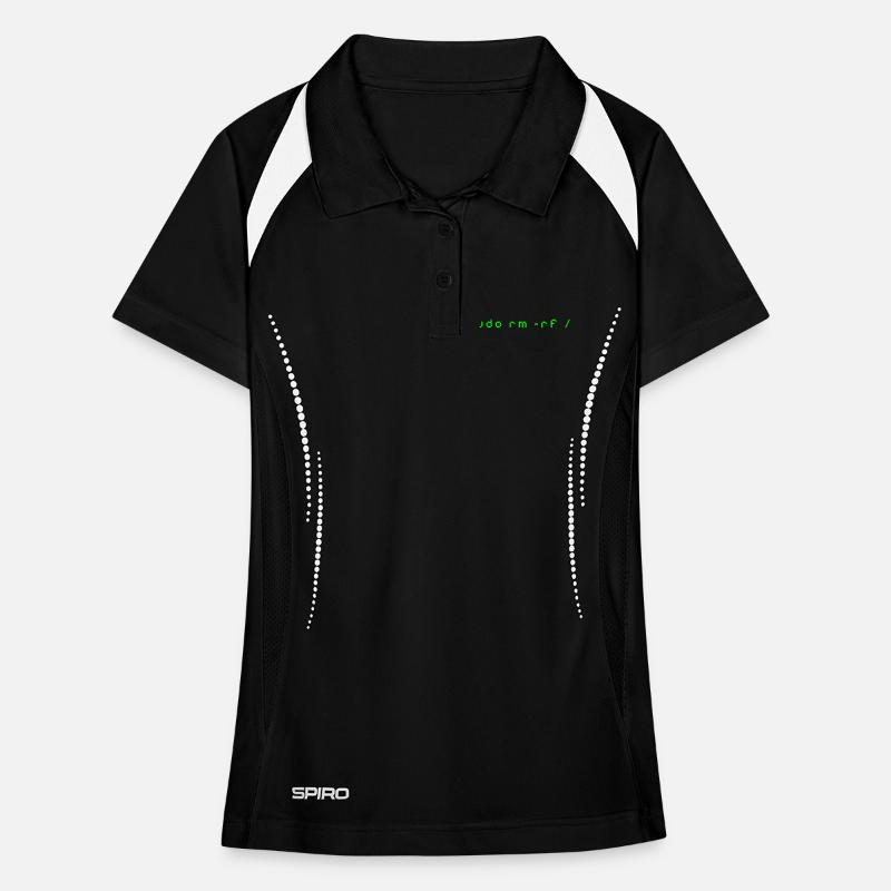 T-shirt Linux rm -rf - Commande Admin Sys & Dév Polo respirant Femme