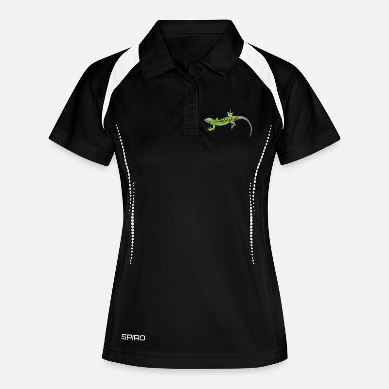 Gecko Green Pattern - Women's Polo breathable - black/white