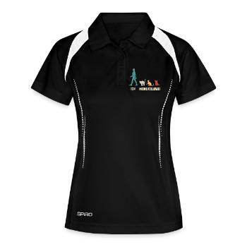 Ich Meine Follower Katzen - Frauen Polo atmungsaktiv - Schwarz/Weiß - Vorne