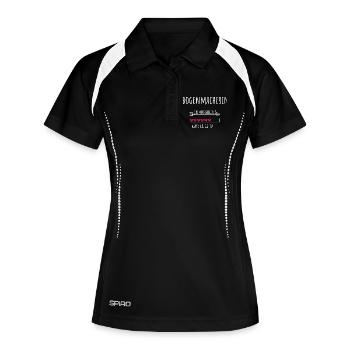 Bogenmacherin Ausbildung Beruf Geschenk - Frauen Polo atmungsaktiv - Schwarz/Weiß - Vorne