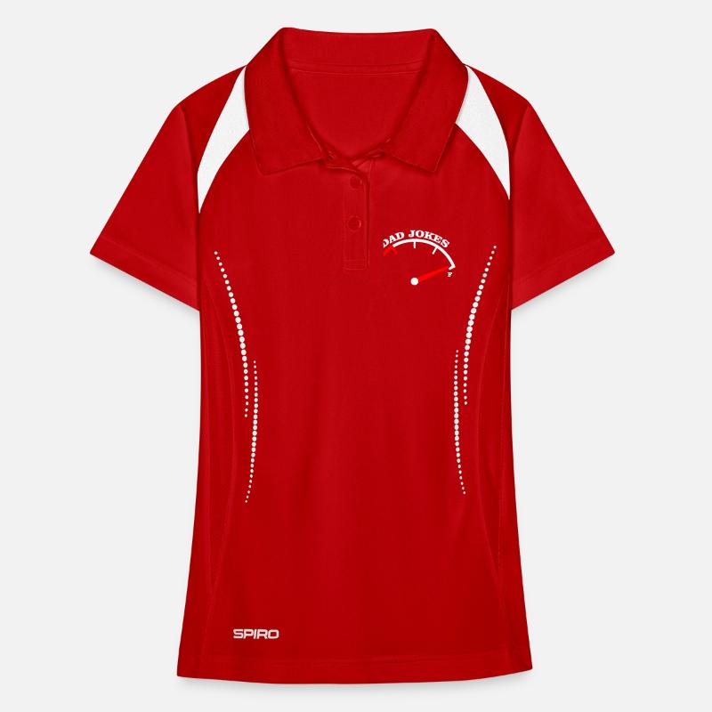 Dad Jokes Meter Tee Design Women's Polo breathable