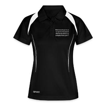 T-shirt Pas De Chance En Amour Humour - Polo respirant Femme - noir/blanc - Devant