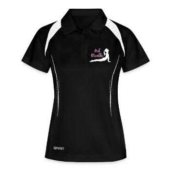 Idée cadeau de yoga - Namaste - Polo respirant Femme - noir/blanc - Devant