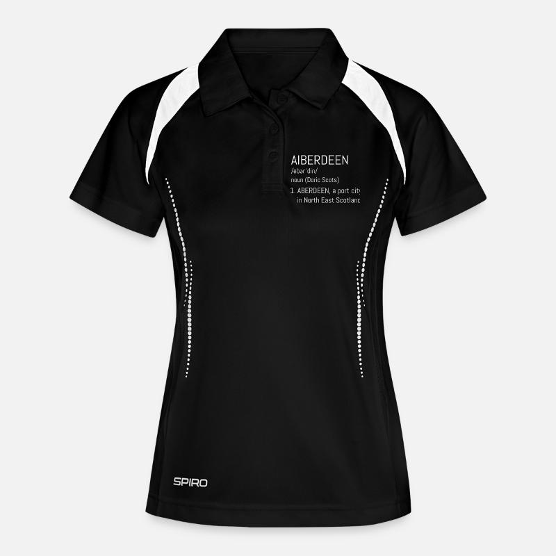 Aberdeen Doric City Script - Women's Polo breathable - black/white