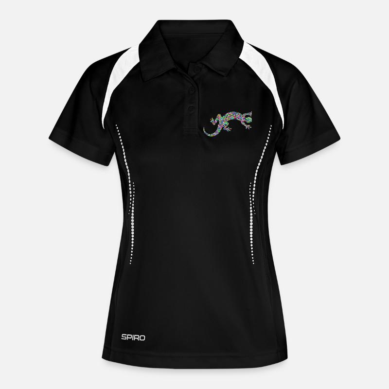 Gecko, salamander, patterncontest - Women's Polo breathable - black/white