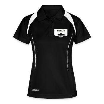 Berlin Brandenburg Gate white - Women's Polo breathable - black/white - Front