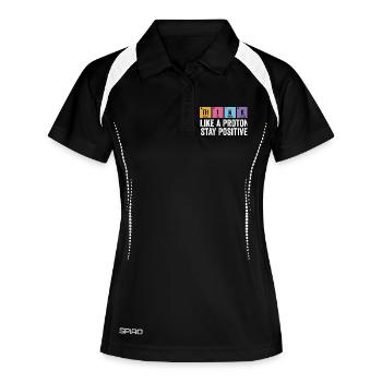 Physics Positive Stay Fun - Women's Polo breathable - black/white - Front