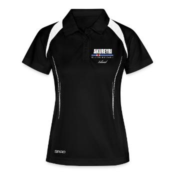 Akureyri - Women's Polo breathable - black/white - Front