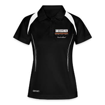Bad Kissingen - Frauen Polo atmungsaktiv - Schwarz/Weiß - Vorne