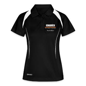 Osnabrück - Frauen Polo atmungsaktiv - Schwarz/Weiß - Vorne