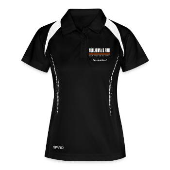 Mühlheim an der Ruhr - Frauen Polo atmungsaktiv - Schwarz/Weiß - Vorne