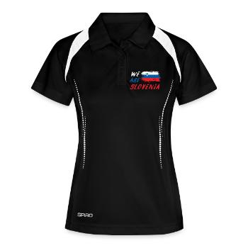 We are Slovenia - Women's Polo breathable - black/white - Front