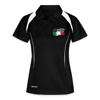 Etoiles et Fusion Tricolore - Polo respirant Femme - noir/blanc - Devant