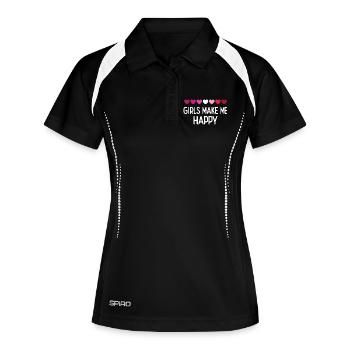 Pride Month LGBTQ - Girls Make Me Happy - Women's Polo breathable - black/white - Front