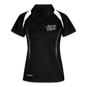 Aspiring Retiree - Women's Polo breathable - black/white - Front