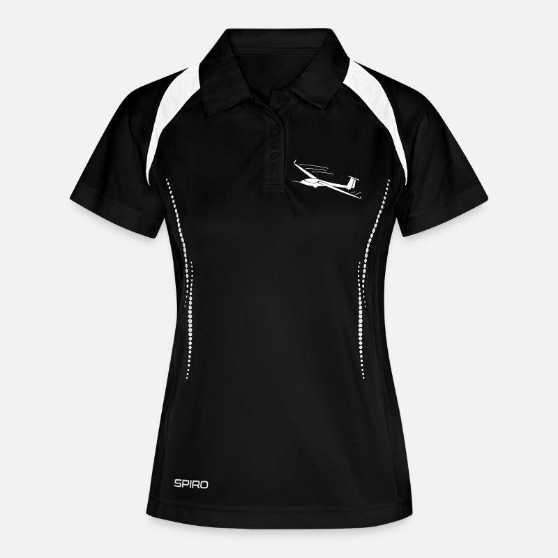 Glider glider pilot gift ideas - Women's Polo breathable - black/white