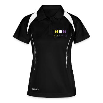 LGBTQ Pride Month - Keine Phase - Nicht-binär - Frauen Polo atmungsaktiv - Schwarz/Weiß - Vorne