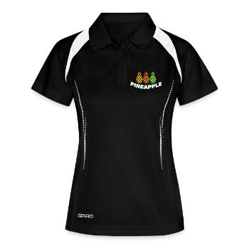 Ananas - Polo respirant Femme - noir/blanc - Devant