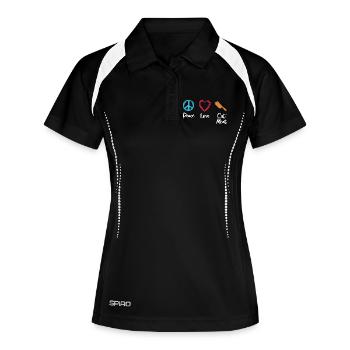 Peace, Love, Cutting Flesh - Women's Polo breathable - black/white - Front