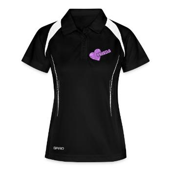 Frieda comme une couronne - Polo respirant Femme - noir/blanc - Devant