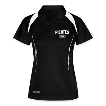 Maman Pilates - Polo respirant Femme - noir/blanc - Devant