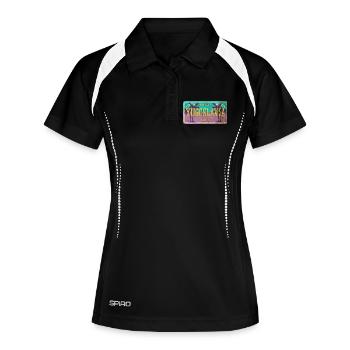 Jugoslawien Vintage Schild - Frauen Polo atmungsaktiv - Schwarz/Weiß - Vorne